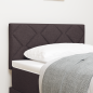 Preview: LED Kopfteil Rautenmuster Dunkelbraun 80 cm Stoff