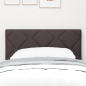 Preview: LED Kopfteil Rautenmuster Dunkelbraun 80 cm Stoff