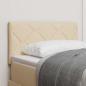 Preview: ARDEBO.de - LED Kopfteil Rautenmuster Creme 80 cm Stoff
