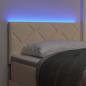 Preview: LED Kopfteil Rautenmuster Creme 80 cm Stoff