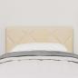 Preview: LED Kopfteil Rautenmuster Creme 80 cm Stoff