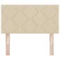 Preview: LED Kopfteil Rautenmuster Creme 80 cm Stoff