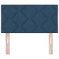 Preview: LED Kopfteil Rautenmuster Blau 80 cm Stoff
