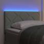 Preview: LED Kopfteil Hellgrau 80 cm Samt