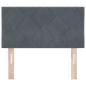 Preview: LED Kopfteil Diamantblöcke Design Dunkelgrau 80 cm Samt