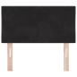 Preview: LED Kopfteil Diamantblöcke Design Schwarz 80 cm Samt