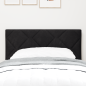 Preview: LED Kopfteil Diamantblöcke Design Schwarz 80 cm Samt