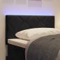 Preview: LED Kopfteil Diamantblöcke Design Schwarz 80 cm Samt