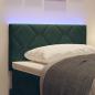 Preview: LED Kopfteil Diamantblock Design Dunkelgrün 80 cm Samt