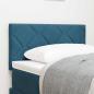 Preview: ARDEBO.de - LED Kopfteil Diamantblock Design Dunkelblau 80 cm Velvet