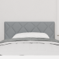 Preview: LED Kopfteil Hellgrau 90 cm Stoff