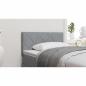 Preview: LED Kopfteil Hellgrau 90 cm Stoff