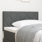 Preview: LED Kopfteil Grau 90 cm Stoff