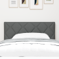 Preview: LED Kopfteil Grau 90 cm Stoff