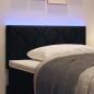 Preview: LED Kopfteil Rautenmuster Schwarz 90 cm Stoff