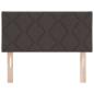 Preview: LED Kopfteil Rautenmuster Dunkelbraun 90 cm Stoff