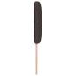 Preview: LED Kopfteil Rautenmuster Dunkelbraun 90 cm Stoff