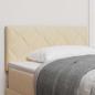 Preview: ARDEBO.de - LED Kopfteil Rautenmuster Creme 90 cm Stoff
