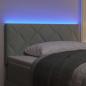 Preview: LED Kopfteil Diamantblöcke Design Hellgrau 90 cm Velours