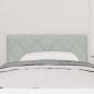Preview: LED Kopfteil Diamantblöcke Design Hellgrau 90 cm Velours