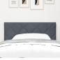 Preview: LED Kopfteil mit Diamantblock Design Dunkelgrau 90 cm Samt
