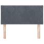 Preview: LED Kopfteil mit Diamantblock Design Dunkelgrau 90 cm Samt