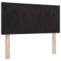 Preview: LED Kopfteil Diamantblock Design Schwarz 90 cm Samt