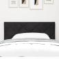 Preview: LED Kopfteil Diamantblock Design Schwarz 90 cm Samt