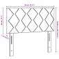 Preview: LED Kopfteil Diamond Blocks Design Dunkelblau 90 cm Samt