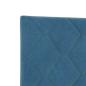 Preview: LED Kopfteil Diamond Blocks Design Dunkelblau 90 cm Samt