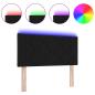Preview: LED Kopfteil Rautenmuster Schwarz 100 cm Stoff