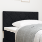Preview: LED Kopfteil Schwarz 100 cm Stoff