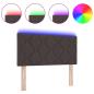 Preview: LED Kopfteil Rautenmuster Dunkelbraun 100 cm Stoff