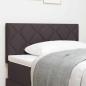 Preview: LED Kopfteil Rautenmuster Dunkelbraun 100 cm Stoff