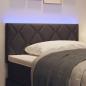 Preview: LED Kopfteil Rautenmuster Dunkelbraun 100 cm Stoff