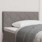 Preview: ARDEBO.de - LED Kopfteil Rautenmuster Taupe 100 cm Stoff
