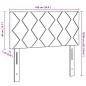 Preview: LED Kopfteil Rautenmuster Taupe 100 cm Stoff