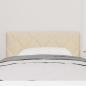 Preview: LED Kopfteil Rautenmuster Creme 100 cm Stoff