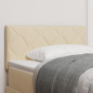 Preview: LED Kopfteil Rautenmuster Creme 100 cm Stoff