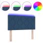 Preview: Blaues LED Kopfteil Rautenmuster Blau 100 cm Stoff