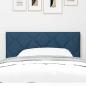 Preview: Blaues LED Kopfteil Rautenmuster Blau 100 cm Stoff