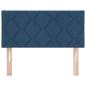 Preview: Blaues LED Kopfteil Rautenmuster Blau 100 cm Stoff
