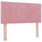 Preview: LED Kopfteil Diamantblockdesign Rosa 100 cm Samt