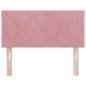 Preview: LED Kopfteil Diamantblockdesign Rosa 100 cm Samt