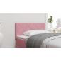 Preview: LED Kopfteil Diamantblockdesign Rosa 100 cm Samt