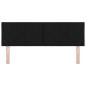 Preview: LED Kopfteil Rautenmuster Schwarz 144 cm Stoff