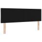 Preview: LED Kopfteil Rautenmuster Schwarz 144 cm Stoff