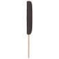 Preview: LED Kopfteil Rautenmuster Dunkelbraun 144 cm Stoff