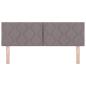 Preview: LED Kopfteil Rautenmuster Taupe 144 cm Stoff