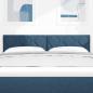 Preview: LED Kopfteil Rautenmuster Blau 144 cm Stoff